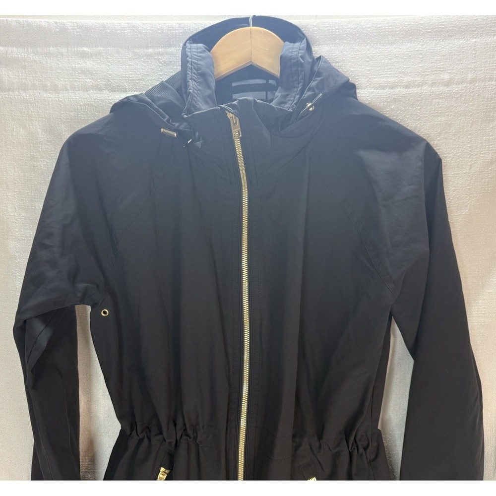 Athleta Size Small Hooded Black Rain Jacket / Windbreaker - Picture 6 of 12